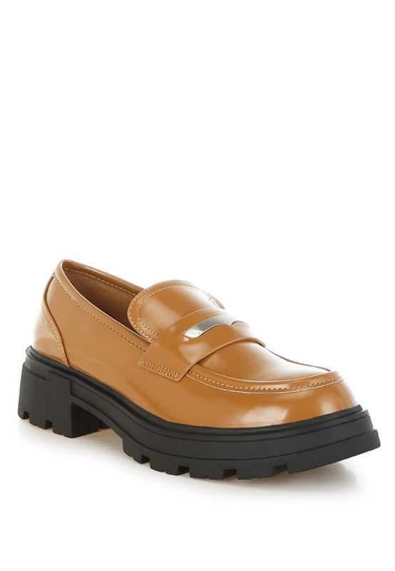 Gleam Stride Faux Leather Chunky Loafers-Rag Company-[option4]-[option5]-[option6]-[option7]-[option8]-Shop-Boutique-Clothing-for-Women-Online