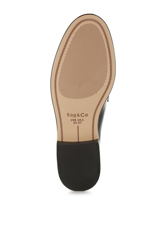 Clotilda Perforated Low Heel Loafers-Rag Company-[option4]-[option5]-[option6]-[option7]-[option8]-Shop-Boutique-Clothing-for-Women-Online