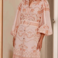 Printed Button Down Shirt Dress with Belt-Dresses-Trendsi-[option4]-[option5]-[option6]-[option7]-[option8]-Shop-Boutique-Clothing-for-Women-Online