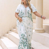 Plus Size Printed Lace Detail Short Sleeve Top and Skirt Set-Dresses-Trendsi-[option4]-[option5]-[option6]-[option7]-[option8]-Shop-Boutique-Clothing-for-Women-Online