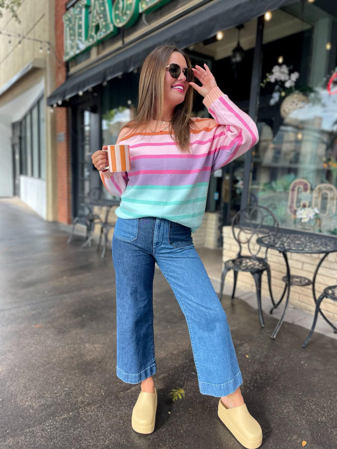 Over The Rainbow Striped Sweater-Womens-Ave Shops-[option4]-[option5]-[option6]-[option7]-[option8]-Shop-Boutique-Clothing-for-Women-Online