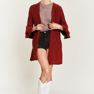 Glitter bell sleeve kimono style cardigan PLUS SIZE-Jade By Jane-[option4]-[option5]-[option6]-[option7]-[option8]-Shop-Boutique-Clothing-for-Women-Online