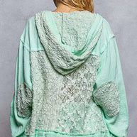 POL Exposed Seam Button Down Hooded Jacket with Lace Detail-Jacket-Trendsi-[option4]-[option5]-[option6]-[option7]-[option8]-Shop-Boutique-Clothing-for-Women-Online