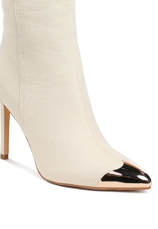 Ridda Metallic Cap Toe Denim Boots-Rag Company-[option4]-[option5]-[option6]-[option7]-[option8]-Shop-Boutique-Clothing-for-Women-Online