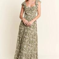 Jade By Jane Ruffle Sleeve Tiered Maxi Dress-Dresses-Trendsi-[option4]-[option5]-[option6]-[option7]-[option8]-Shop-Boutique-Clothing-for-Women-Online