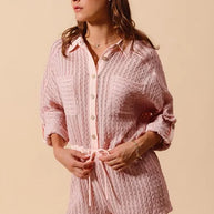 SO ME Textured Knit Button Front Romper-Jumpsuits & Rompers-Trendsi-[option4]-[option5]-[option6]-[option7]-[option8]-Shop-Boutique-Clothing-for-Women-Online