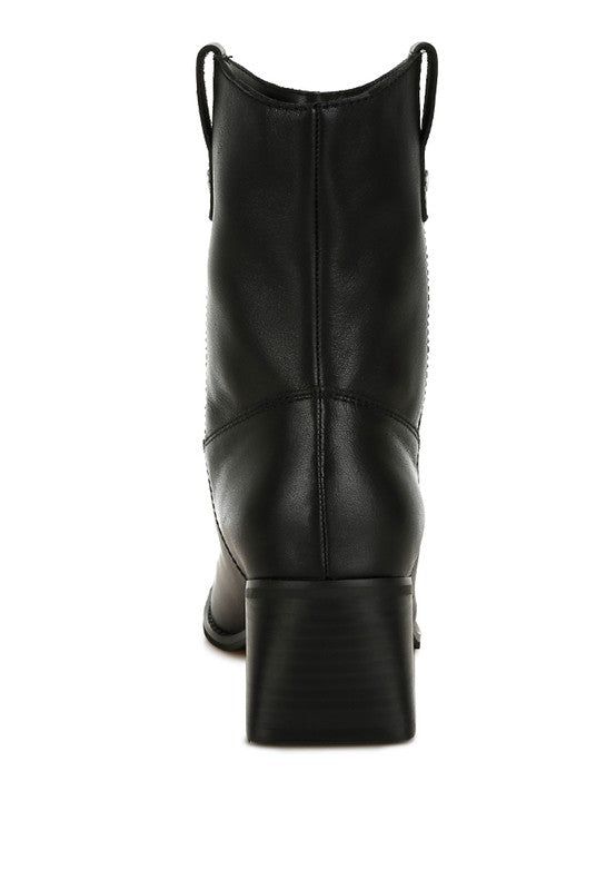 Iliad Genuine Leather Metallic Accent Ankle Boots-Rag Company-[option4]-[option5]-[option6]-[option7]-[option8]-Shop-Boutique-Clothing-for-Women-Online