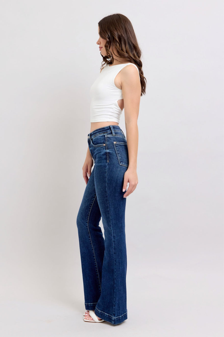 Judy Blue High Rise Flare Jeans-Trendsi-[option4]-[option5]-[option6]-[option7]-[option8]-Shop-Boutique-Clothing-for-Women-Online