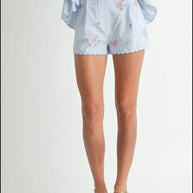 MABLE Stripe Embroidered Peplum Cami and Shorts Set-sets-Trendsi-[option4]-[option5]-[option6]-[option7]-[option8]-Shop-Boutique-Clothing-for-Women-Online