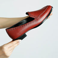 Wolferton Delicate Stud Detail Leather Loafers-Rag Company-[option4]-[option5]-[option6]-[option7]-[option8]-Shop-Boutique-Clothing-for-Women-Online