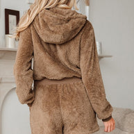 Sherpa Zip-Up Hoodie and Drawstring Shorts Set-JUNIPER BLVD-[option4]-[option5]-[option6]-[option7]-[option8]-Shop-Boutique-Clothing-for-Women-Online