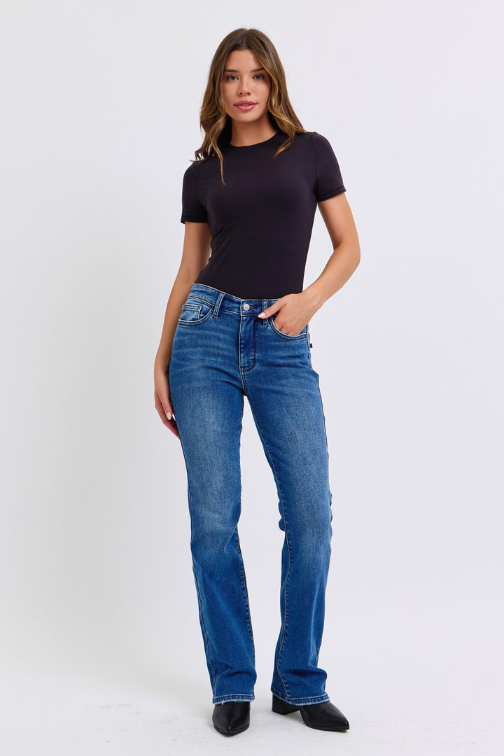 Judy Blue Mid-Rise Bootcut Jeans with Thermal Lining-Trendsi-[option4]-[option5]-[option6]-[option7]-[option8]-Shop-Boutique-Clothing-for-Women-Online