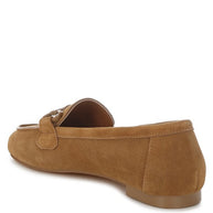 Awen Monochromatic Horsebit Real Suede Loafers-Rag Company-[option4]-[option5]-[option6]-[option7]-[option8]-Shop-Boutique-Clothing-for-Women-Online