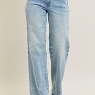 Judy Blue Release Hem Wide Leg Jeans-Trendsi-[option4]-[option5]-[option6]-[option7]-[option8]-Shop-Boutique-Clothing-for-Women-Online