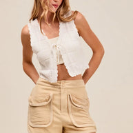 SO ME Mineral Washed Terry High Rise Cargo Shorts-Shorts-Trendsi-[option4]-[option5]-[option6]-[option7]-[option8]-Shop-Boutique-Clothing-for-Women-Online