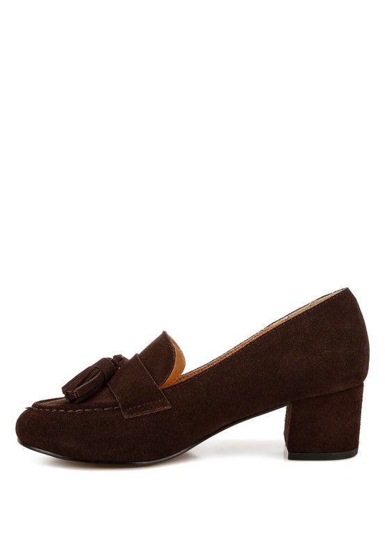 Aloha Tassels Detail Genuine Suede Loafers-Rag Company-[option4]-[option5]-[option6]-[option7]-[option8]-Shop-Boutique-Clothing-for-Women-Online