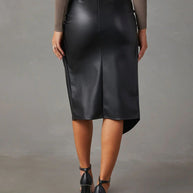 Twist Detail High Waist Skirt-Skirts-Trendsi-[option4]-[option5]-[option6]-[option7]-[option8]-Shop-Boutique-Clothing-for-Women-Online