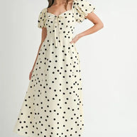 MABLE Polka Dot Puff Sleeve Midi Dress-Dresses-Trendsi-[option4]-[option5]-[option6]-[option7]-[option8]-Shop-Boutique-Clothing-for-Women-Online