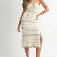 MABLE Contrast Striped Crochet Knit Midi Dress-Dresses-Trendsi-[option4]-[option5]-[option6]-[option7]-[option8]-Shop-Boutique-Clothing-for-Women-Online