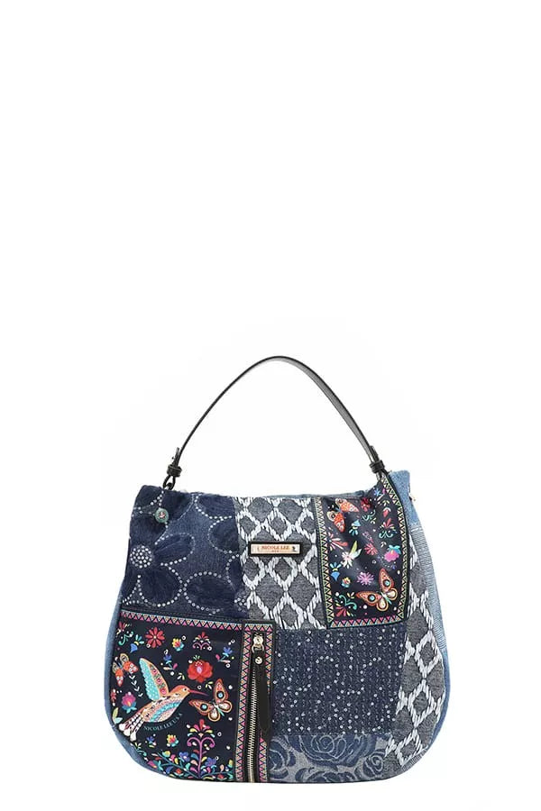 Nicole Lee USA Bosque De Amor Denim Hobo Bag-Bags-Trendsi-[option4]-[option5]-[option6]-[option7]-[option8]-Shop-Boutique-Clothing-for-Women-Online