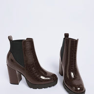 Foxy Faux Leather Croc Chelsea Boots-Rag Company-[option4]-[option5]-[option6]-[option7]-[option8]-Shop-Boutique-Clothing-for-Women-Online