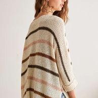 ADORA Full Size Multi Color Strip Sweater-Sweaters-Trendsi-[option4]-[option5]-[option6]-[option7]-[option8]-Shop-Boutique-Clothing-for-Women-Online