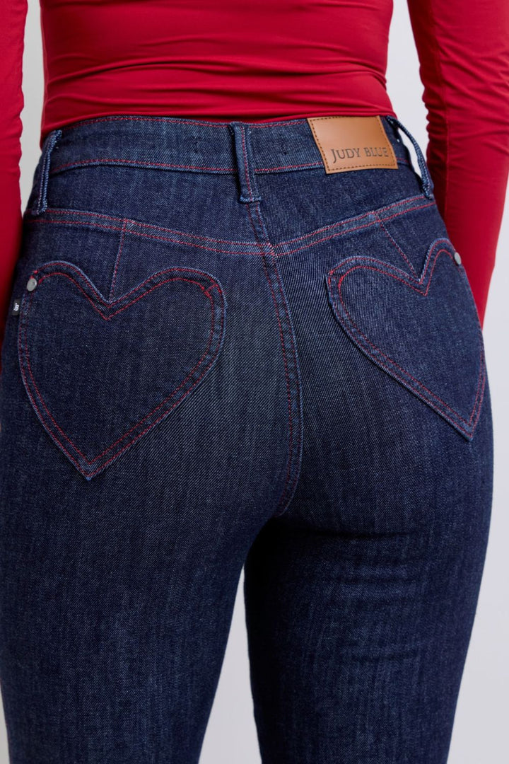 Judy Blue Heart Shaped Back Pockets Skinny Jeans-Trendsi-[option4]-[option5]-[option6]-[option7]-[option8]-Shop-Boutique-Clothing-for-Women-Online