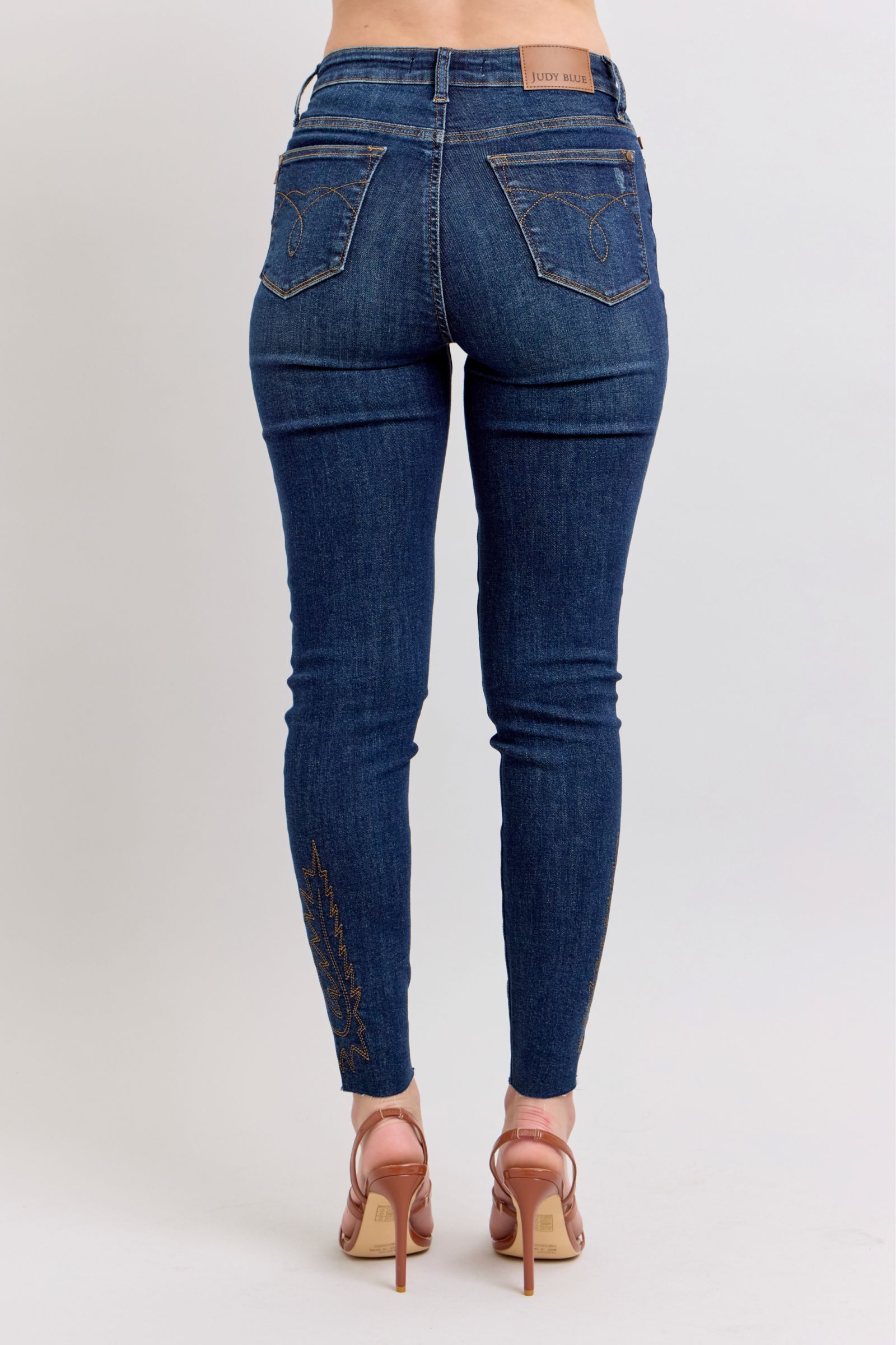Judy Blue Embroidered High Rise Skinny Jeans-Trendsi-[option4]-[option5]-[option6]-[option7]-[option8]-Shop-Boutique-Clothing-for-Women-Online