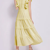 Sleeveless Ruffled Tiered Dress with Embroidered Trim-dresses-Trendsi-[option4]-[option5]-[option6]-[option7]-[option8]-Shop-Boutique-Clothing-for-Women-Online