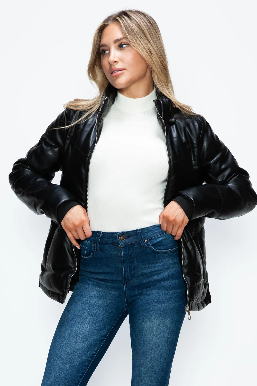 How Dare U Pocketed Zip Up Puffer Jacket with Removable Hood-Coats & Jackets-Trendsi-[option4]-[option5]-[option6]-[option7]-[option8]-Shop-Boutique-Clothing-for-Women-Online