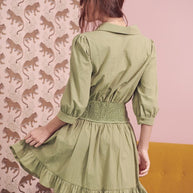 Eyelet detail 3/4 sleeve short dress-Jade By Jane-[option4]-[option5]-[option6]-[option7]-[option8]-Shop-Boutique-Clothing-for-Women-Online