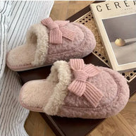 Cozy Knit Bow Slippers-Miss Sparkling-[option4]-[option5]-[option6]-[option7]-[option8]-Shop-Boutique-Clothing-for-Women-Online