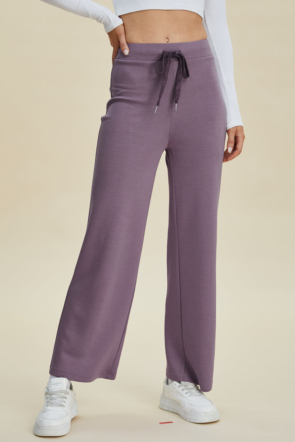 Basic Bae Air Scuba Drawstring Wide Leg Pants-Trendsi-Mauve-S-[option4]-[option5]-[option6]-[option7]-[option8]-Shop-Boutique-Clothing-for-Women-Online