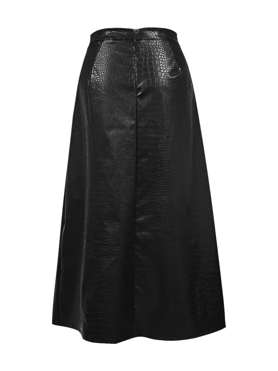 High Waist Midi Skirt-Skirts-Trendsi-[option4]-[option5]-[option6]-[option7]-[option8]-Shop-Boutique-Clothing-for-Women-Online