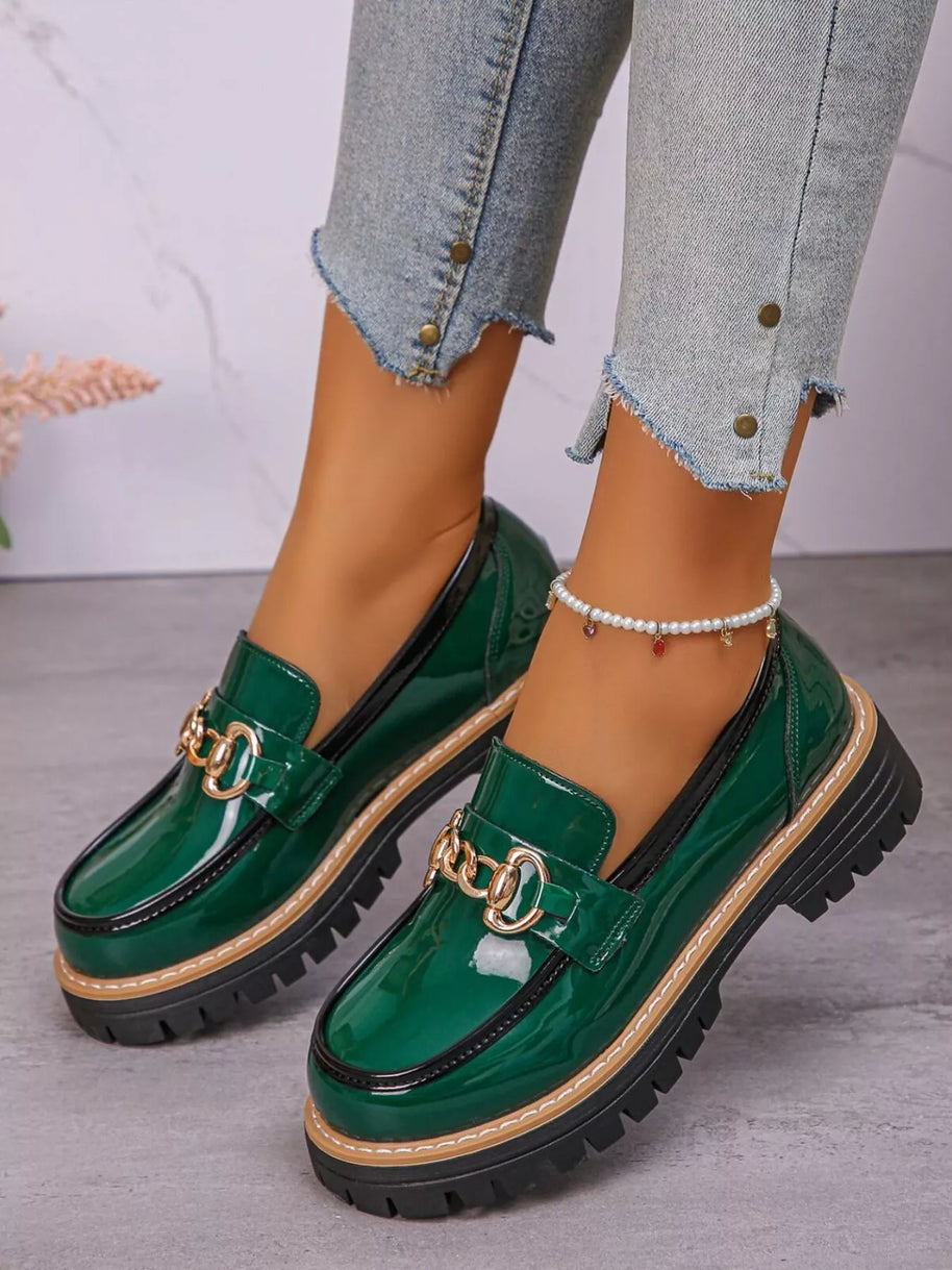 Round Toe Platform Loafers-Shoes-Trendsi-[option4]-[option5]-[option6]-[option7]-[option8]-Shop-Boutique-Clothing-for-Women-Online