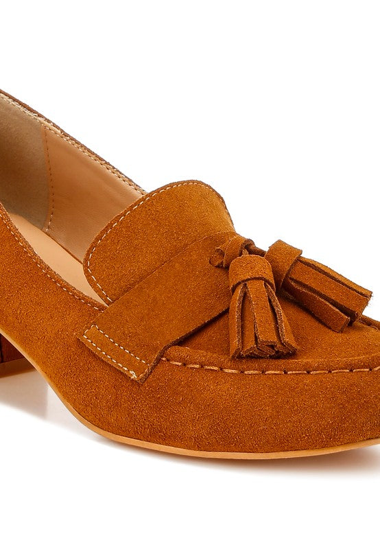 Aloha Tassels Detail Genuine Suede Loafers-Rag Company-[option4]-[option5]-[option6]-[option7]-[option8]-Shop-Boutique-Clothing-for-Women-Online