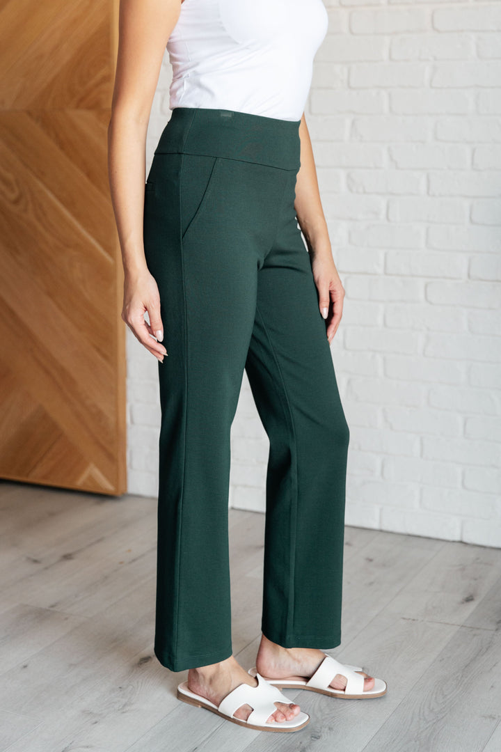 Magic Straight Pants in Hunter Green-Bottoms-Ave Shops-[option4]-[option5]-[option6]-[option7]-[option8]-Shop-Boutique-Clothing-for-Women-Online