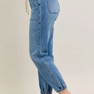 Judy Blue High Waist Denim Joggers-Trendsi-[option4]-[option5]-[option6]-[option7]-[option8]-Shop-Boutique-Clothing-for-Women-Online