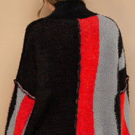 POL Turtleneck Color Block Fringe Detail Sweater-Sweaters-Trendsi-[option4]-[option5]-[option6]-[option7]-[option8]-Shop-Boutique-Clothing-for-Women-Online