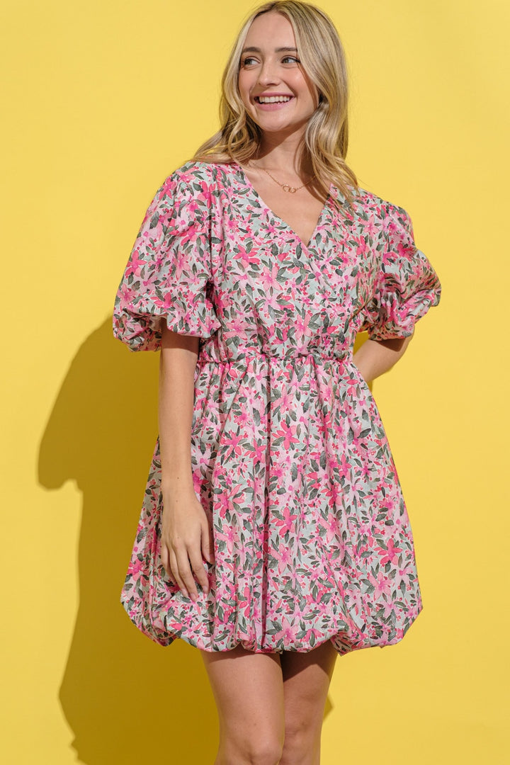 And The Why Floral Surplice Puff Sleeve Dress-Trendsi-[option4]-[option5]-[option6]-[option7]-[option8]-Shop-Boutique-Clothing-for-Women-Online