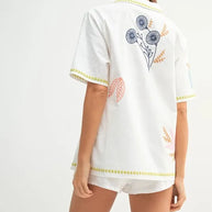 MABLE Embroidered Button Down Shirt and Shorts Set-Sets-Trendsi-[option4]-[option5]-[option6]-[option7]-[option8]-Shop-Boutique-Clothing-for-Women-Online
