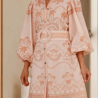 Printed Button Down Shirt Dress with Belt-Dresses-Trendsi-[option4]-[option5]-[option6]-[option7]-[option8]-Shop-Boutique-Clothing-for-Women-Online