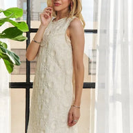 ADORA Applique Round Neck Sleeveless Shift Dress-Dresses-Trendsi-[option4]-[option5]-[option6]-[option7]-[option8]-Shop-Boutique-Clothing-for-Women-Online
