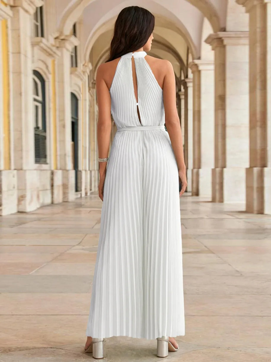 Cutout Tied Pleated Sleeveless Jumpsuit-Sets-Trendsi-[option4]-[option5]-[option6]-[option7]-[option8]-Shop-Boutique-Clothing-for-Women-Online