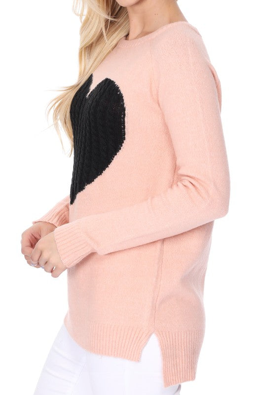 Cozy Heart Jacquard Round Neck Pullover Sweater-Mak-[option4]-[option5]-[option6]-[option7]-[option8]-Shop-Boutique-Clothing-for-Women-Online