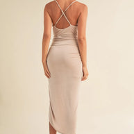 Mable Draped Detail Cami Midi Dress-Dresses-Trendsi-[option4]-[option5]-[option6]-[option7]-[option8]-Shop-Boutique-Clothing-for-Women-Online