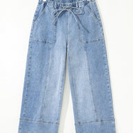 Denim Raw Hem Drawstring Wide Leg Pants-JUNIPER BLVD-[option4]-[option5]-[option6]-[option7]-[option8]-Shop-Boutique-Clothing-for-Women-Online