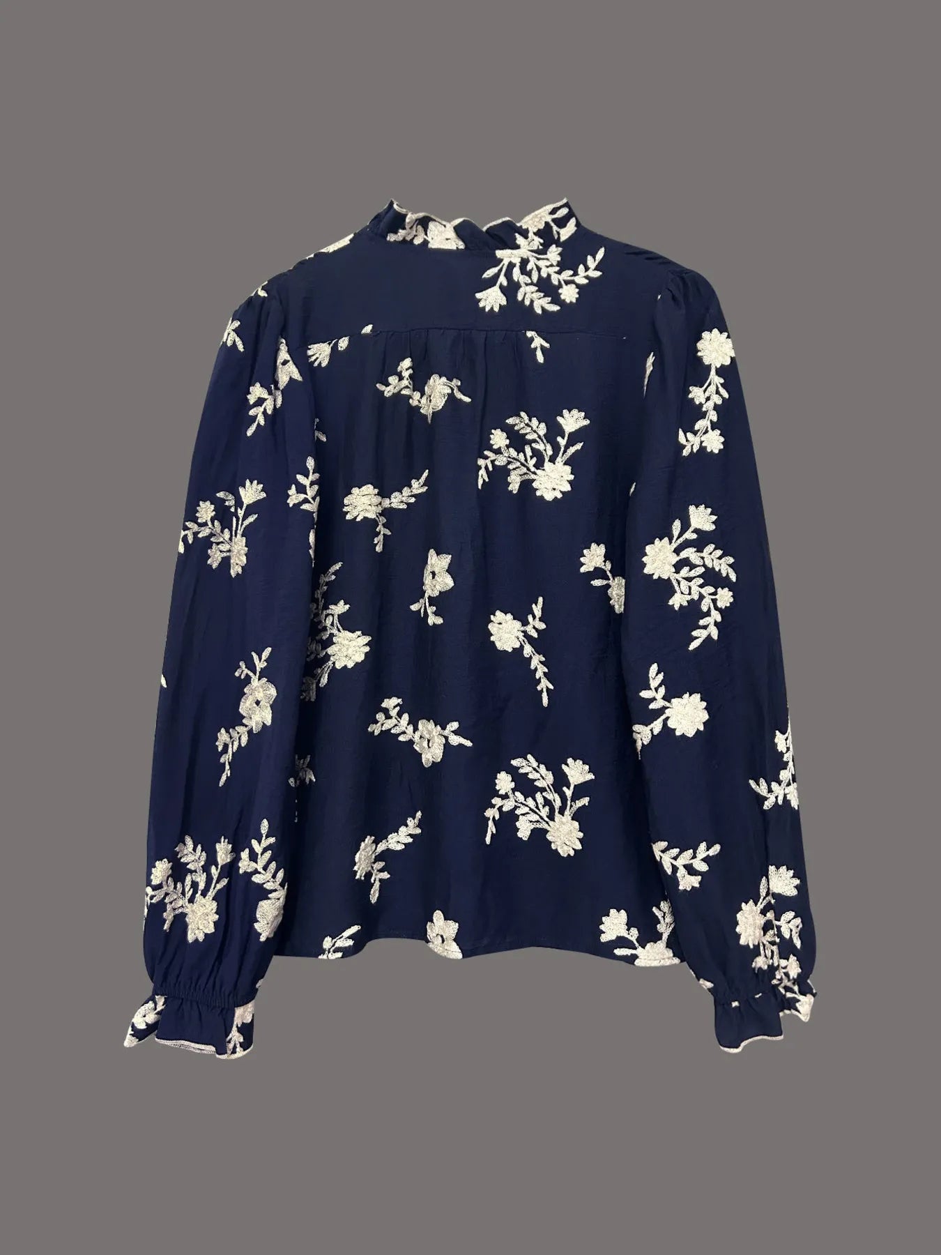 Flower Button Up Long Sleeve Shirt-Tops-Trendsi-[option4]-[option5]-[option6]-[option7]-[option8]-Shop-Boutique-Clothing-for-Women-Online