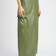 LEATHER CARGO MAXI SKIRT-Emory Park-[option4]-[option5]-[option6]-[option7]-[option8]-Shop-Boutique-Clothing-for-Women-Online