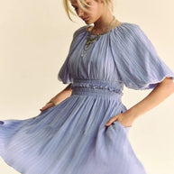 Davi & Dani Back Button Puff Sleeve Mini Dress-Dresses-Trendsi-[option4]-[option5]-[option6]-[option7]-[option8]-Shop-Boutique-Clothing-for-Women-Online